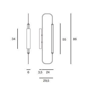 Aplique pared/techo Skylines Lumen Center