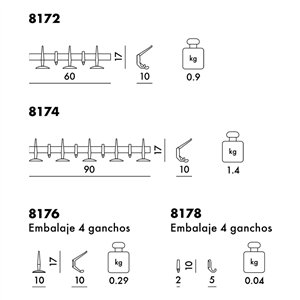 Perchero pared Hanger Kartell