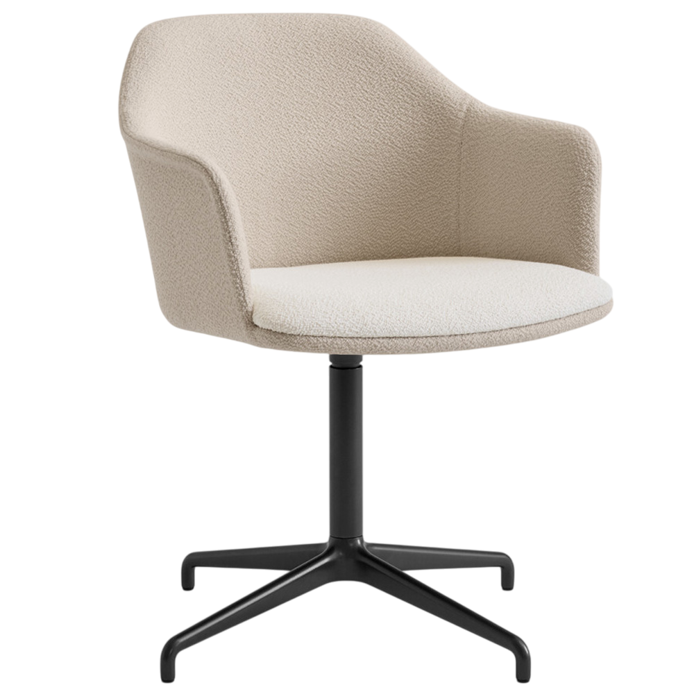 Sillón Rely giratorio tapizado doble &Tradition