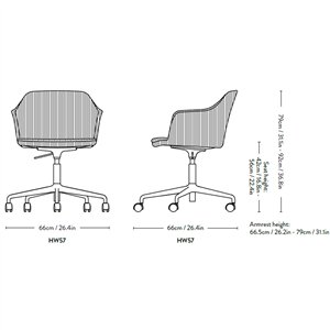 Sillón Rely regulable tapizado doble &Tradition