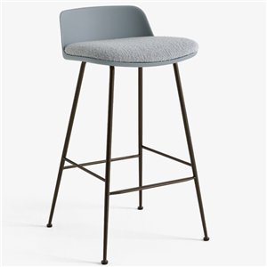 Taburete Rely respaldo bajo &Tradition