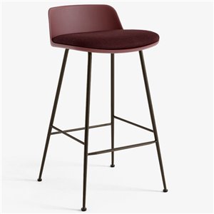 Taburete Rely respaldo bajo &Tradition