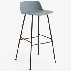 Taburete Rely respaldo bajo &Tradition
