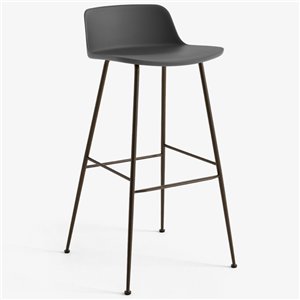 Taburete Rely respaldo bajo &Tradition