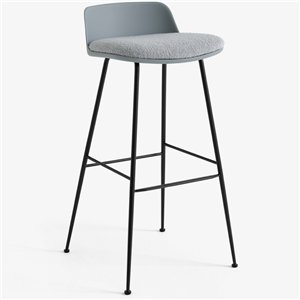 Taburete Rely respaldo bajo &Tradition