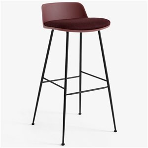 Taburete Rely respaldo bajo &Tradition