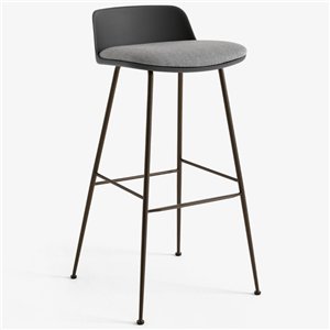 Taburete Rely respaldo bajo &Tradition