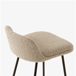 Taburete Rely respaldo bajo tapizado &Tradition