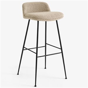 Taburete Rely respaldo bajo tapizado &Tradition