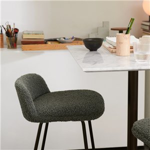 Taburete Rely respaldo bajo tapizado &Tradition