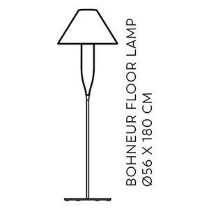 Lámpara de pie Bonheur Serralunga
