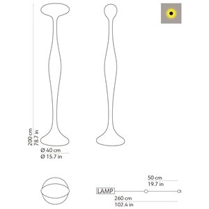 Lámpara de pie E.T.A Kundalini
