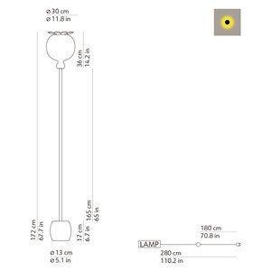 Lámpara de pie Opyo Kundalini