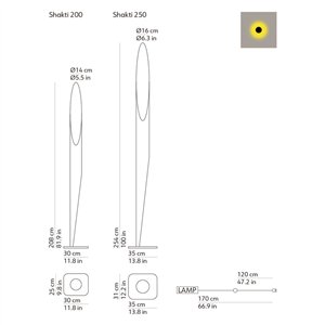 Lámpara de pie Shakti Kundalini