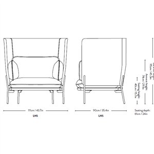 Butaca Cloud respaldo alto &Tradition