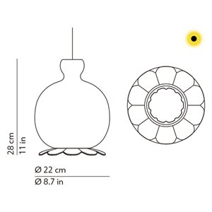 Lámpara suspensión Opyo Kundalini