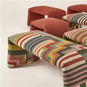 Banco Folded S Pattern/Saffron red