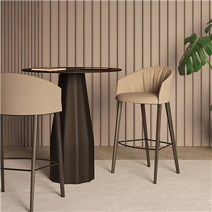 Taburete Copa base cuatro patas madera Viccarbe