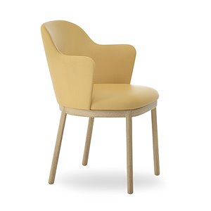 Silla Aleta base madera Viccarbe