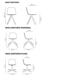 Silla Maarten base giratoria Viccarbe