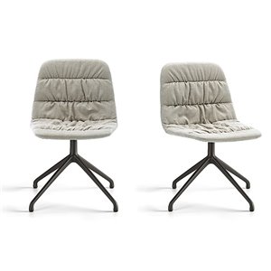 Silla Maarten tapizada base giratoria Viccarbe