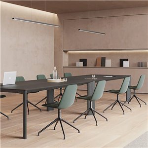 Silla Maarten tapizada base giratoria Viccarbe