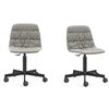 Silla Maarten tapizada base giratoria con ruedas Viccarbe