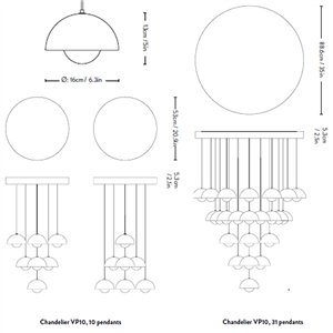 Lámpara Suspensión Flowerpot Chandelier &Tradition