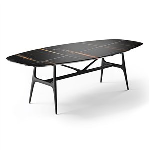 Mesa Gaudí Semiovalada Mármol MisuraEmme