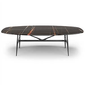 Mesa Gaudí Semiovalada Mármol MisuraEmme