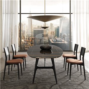 Mesa Gaudí Semiovalada Mármol MisuraEmme