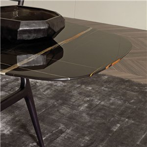 Mesa Gaudí Semiovalada Mármol MisuraEmme