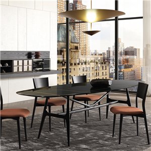 Mesa Gaudí Semiovalada Mármol MisuraEmme