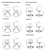 Silla Klip tapizada base giratoria con ruedas Viccarbe