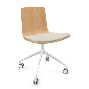 Silla Klip cojín base giratoria con ruedas Viccarbe