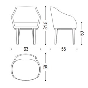 Sillón Arm Chair wood Riva1920