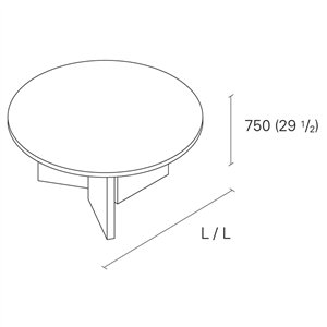 Mesa Kaname redonda e15