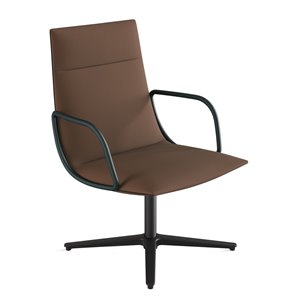 Butaca Noha Lounge executive brazos tapizados Viccarbe