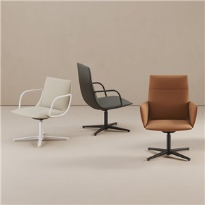 Butaca Noha Lounge executive brazos tapizados Viccarbe