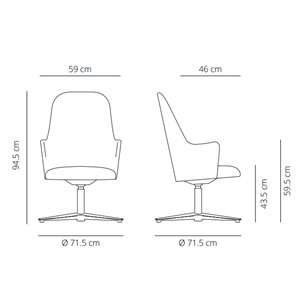 Butaca Aleta Executive giratoria Viccarbe