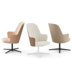 Butaca Aleta Executive madera giratoria Viccarbe