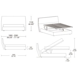 Cama elevable Cosy MisuraEmme