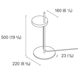 Lámpara sobremesa Palo e15