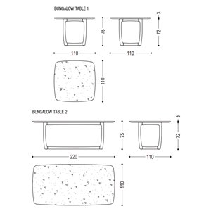 Mesa comedor Bungalow Riva1920
