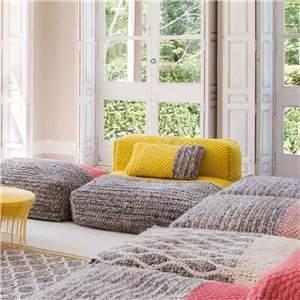 Cojín Mangas Space Plait Amarillo GAN