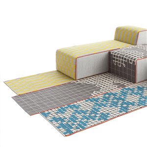 Pouf Small Bandas A Grey GAN