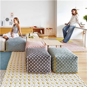 Pouf Small Silai Celadon GAN