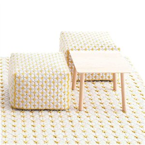 Pouf Small Silai White GAN