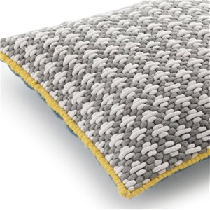 Cojín Silai cuadrado Light grey-blue GAN