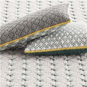 Cojín Silai rectangular Celadon-light grey GAN